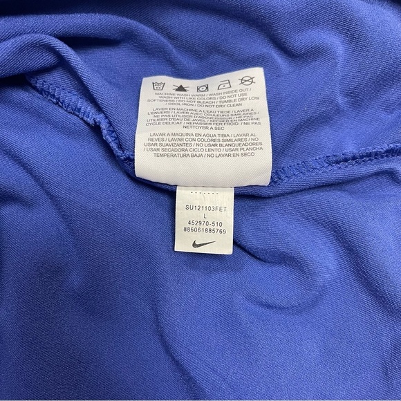 Nike Golf Sleeveless Polo Women’s Size Large Purple Blue Tour Performance Top - Picture 8 of 8